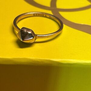 Kendra Scott Gold and Black Geometric Ring